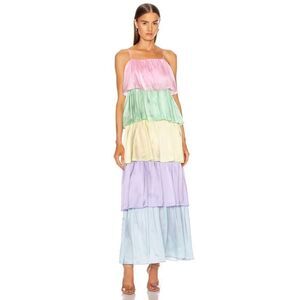 Olivia Rubin Neapolitan Colorblock Cici silk Dress